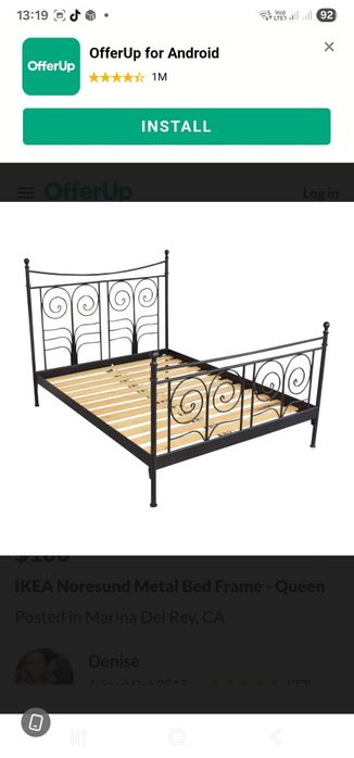 Cadru pat Noresund Ikea
