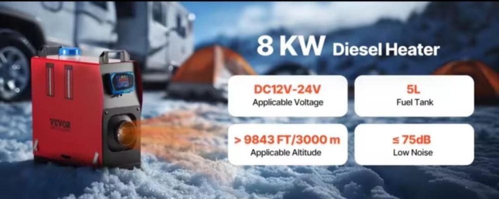 Sirocou  12v 24v, 8KW motorină