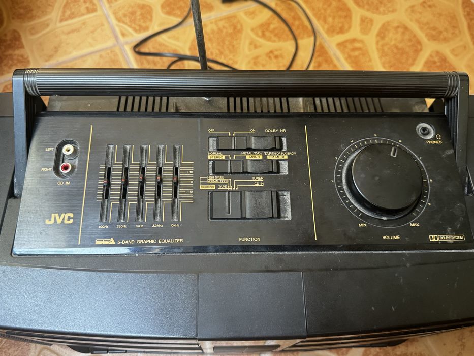 JVC PC-V88 Vintage Boombox | Boxe detașabile | 3D Hyper Bass | Dublu Casetofon