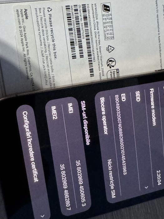 iPhone 16 Pro MAX 256GB încă în garanție stare impecabilă
