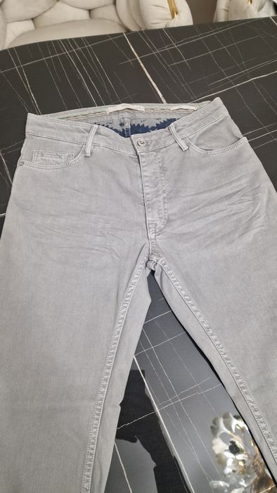 Pantaloni Mango Man slim, gri