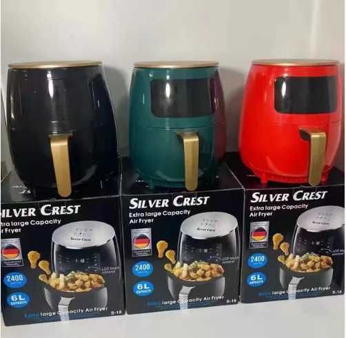 *Нов Еър фрайър Silver Crest S18 8 и 6 литра Air Fryer 2400W фритюрник