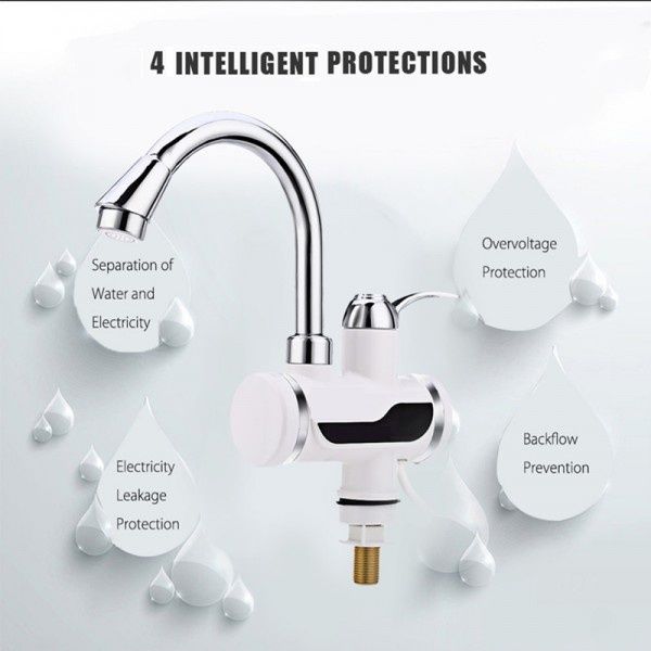 Смесител за вода с нагревател за мигновено загряване 3000W