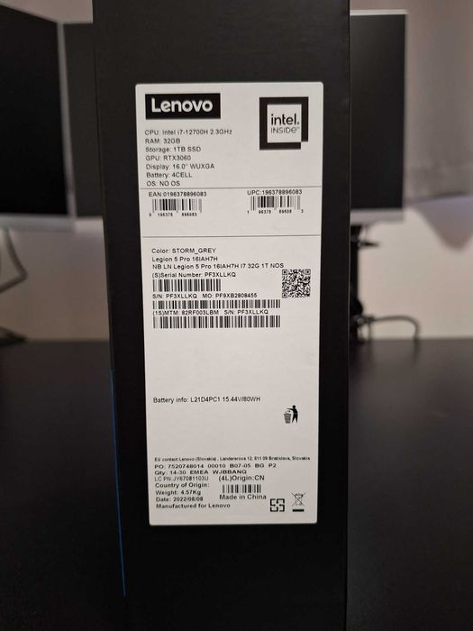 Lenovo Legion 5 Pro - i7 - 32GB RAM - 1TB SSD - GeForce RTX 3060