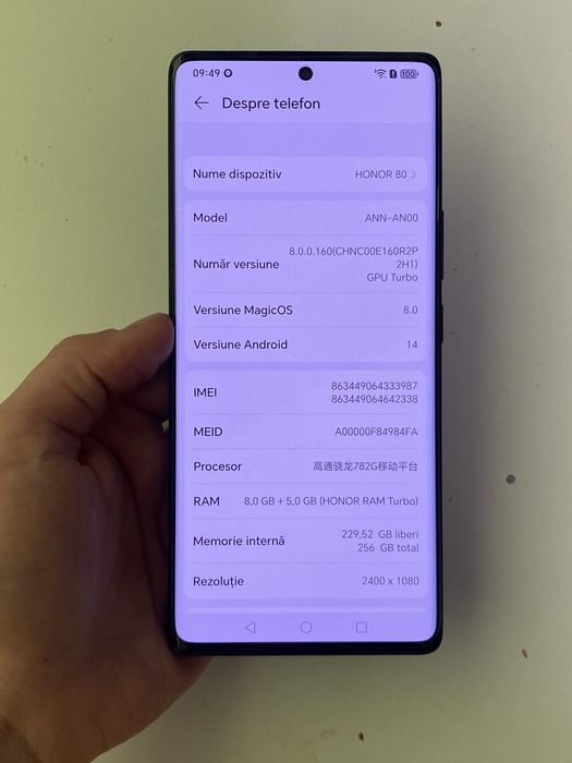 Vand/schimb Honor 80 256gb
