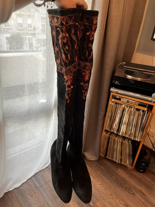 Cizme nabuc lungi peste genunchi 37