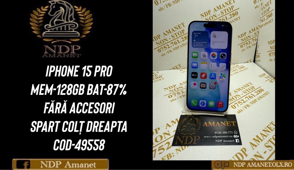 NDP Amanet Braila Iphone 15 Pro (49558)