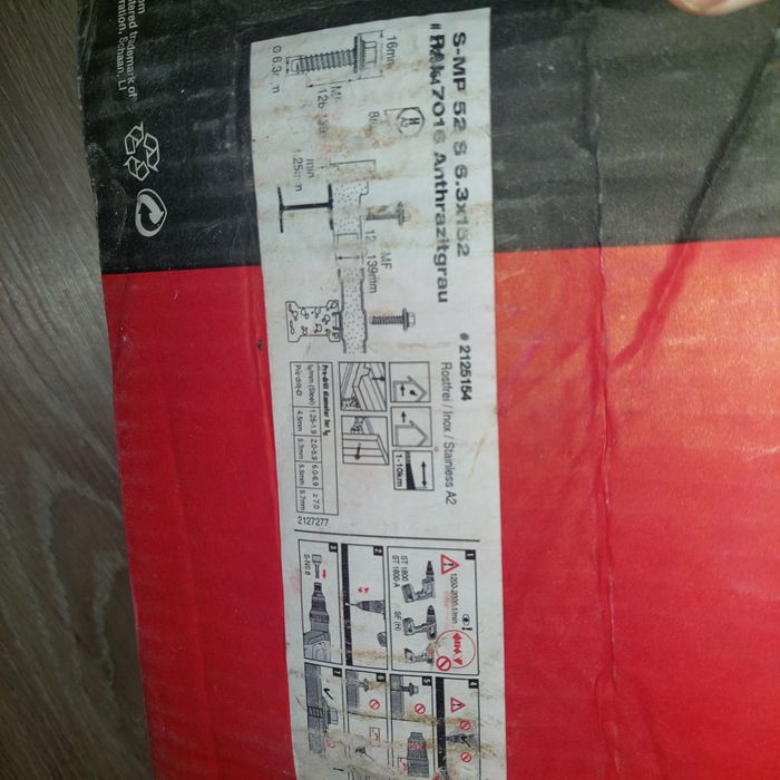 Vand suruburi autofiletant Hilti, panouri sandwich, S-MP 52 S 6,3x152