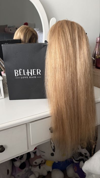 Peruca 100% Păr Natural Belher 60 cm Blond Inchis Cenusiu Model Patty