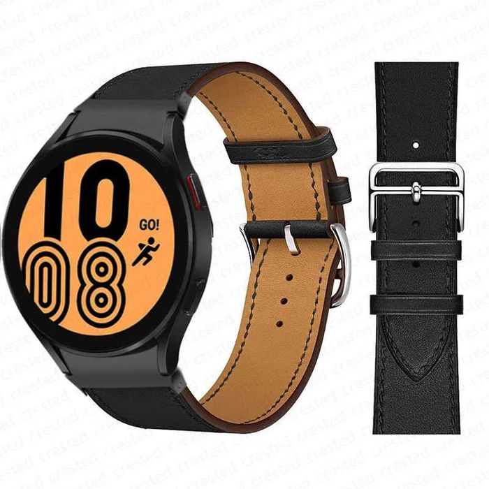 Curea piele 20mm no gap pentru ceas Samsung Watch 4 / 5 / 6