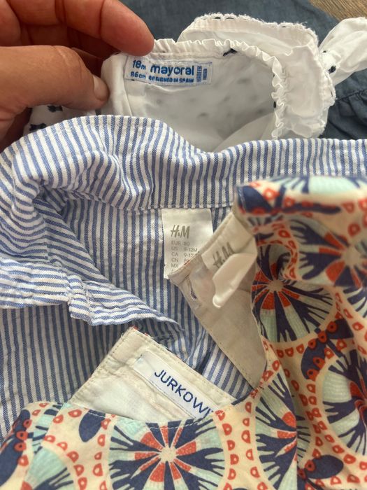 Lot de 6 rochițe pentru fetițe 9-12 luni (H&M,mayoral)