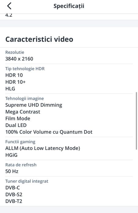 Televizor Samsung QLED 108 cm