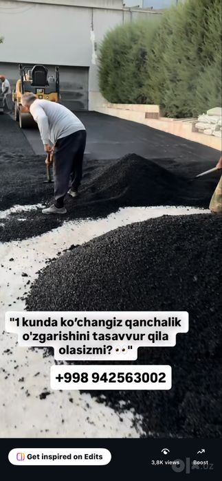 Asfalt xizmati / asfalt ishlari / asfaltlash /Asfalt