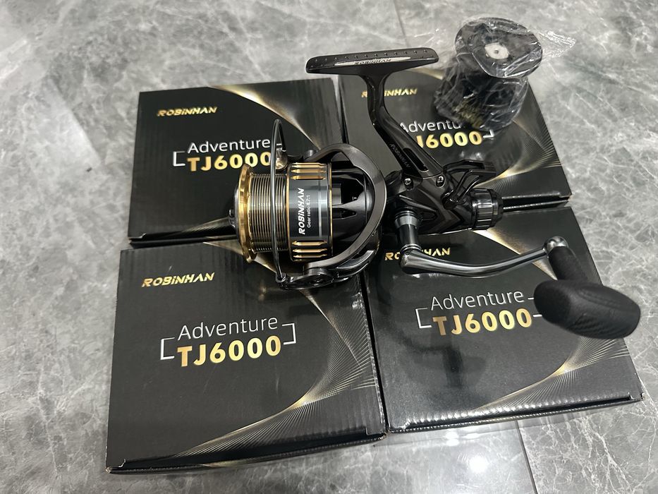 SET 4 mulinete Robinhan Adventure TJ6000, noi, sigilate, cu accesorii incluse.