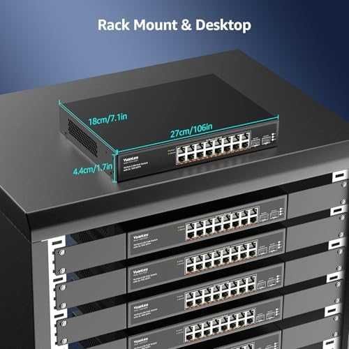 Чисто нов 2.5G 18-портов неуправляем PoE комутатор YuanLey ...