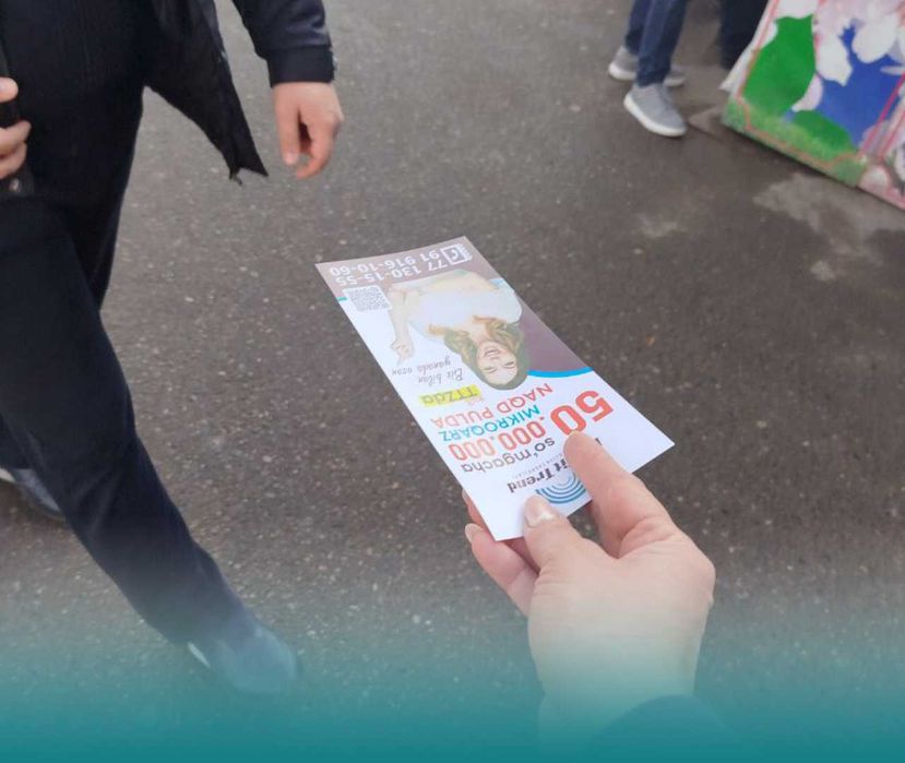 раздача листовок | Раздача флаеров | Реклама таркатиш|Flayer tarqatish