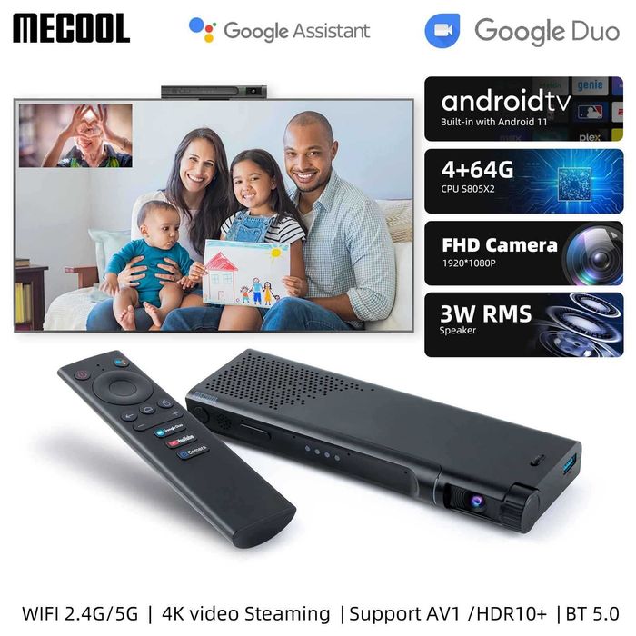 Тв Бокс Медийни плейъри MECOOL, KA2, VoIP камера, Android FHD