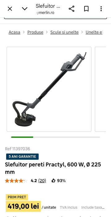 Slefuitor Practyl (LeroyM) 600W, Ø 225 mm