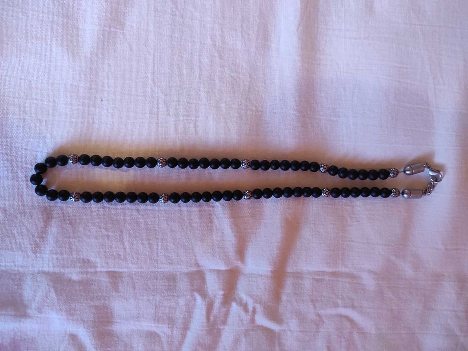 Колие , мъжко , оникс