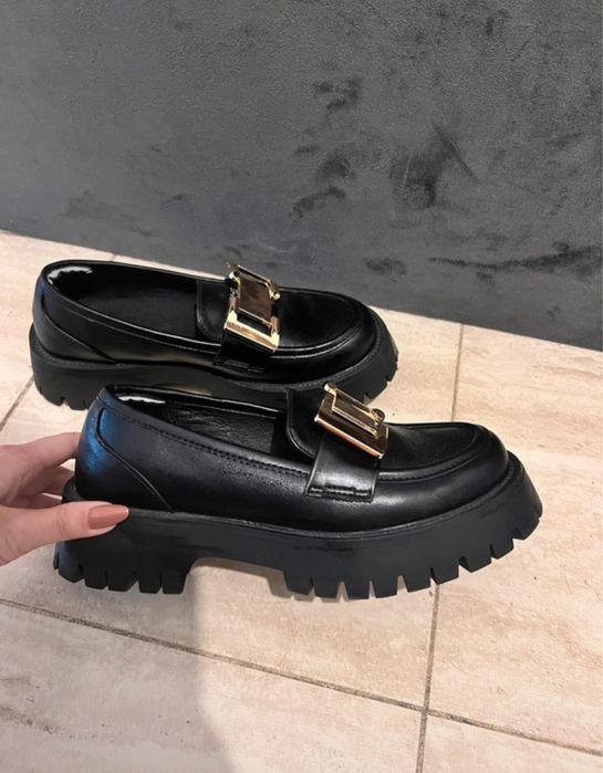 Mocasini negri Deezee marimea 35