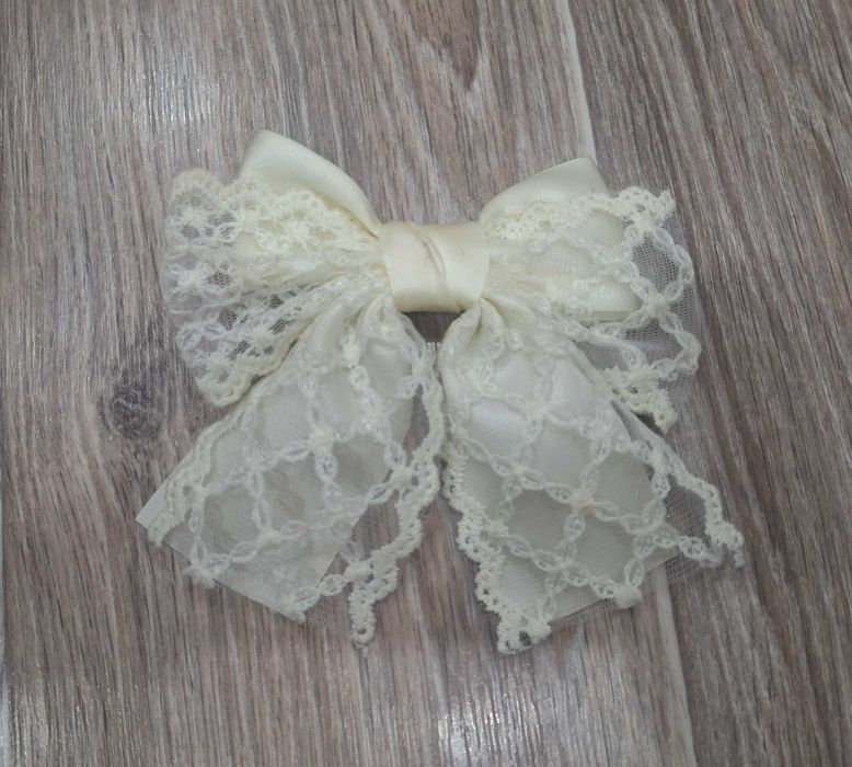 Кружевной бант-брошь ручной работы coquette, lolita (Handmade)