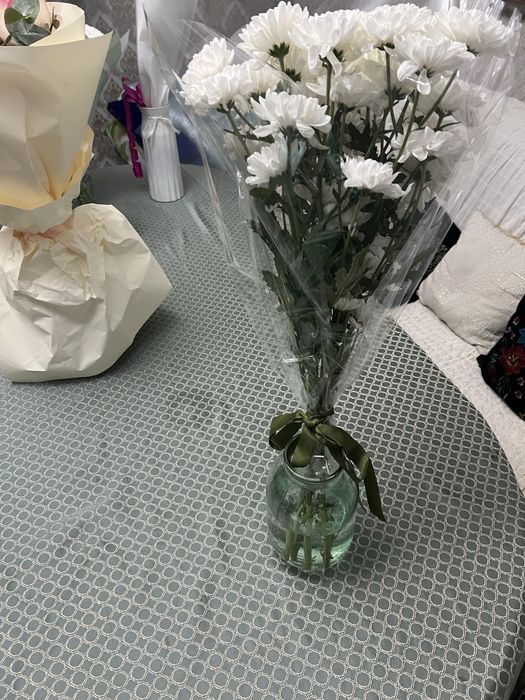 Букет цветов белые