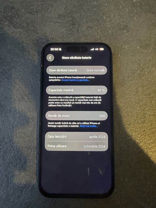 Vand iphone 15 pro 128 gb impecabil fara socuri