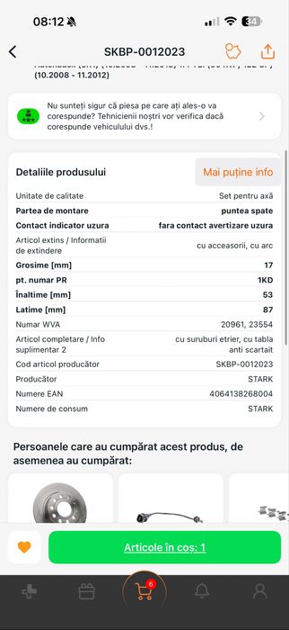 Set complet discuri si placute frana VW