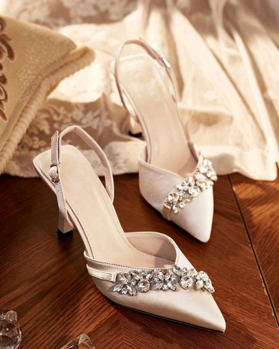 Pantofi cu toc înalt, culoare caisa, petrecere, nuntă, evenimente