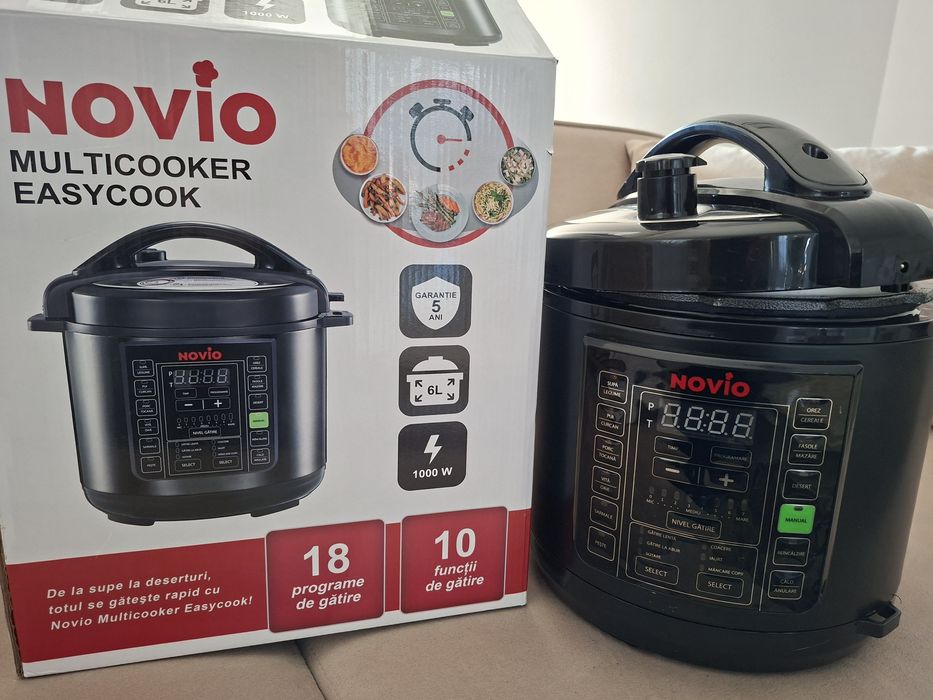 Multicooker Novio EasyCook – Gătești rapid orice, ușor și fără efort