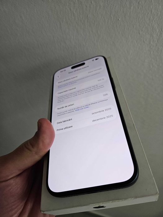 Iphone 17 pro max 256 gb la cutie 100% bateria.