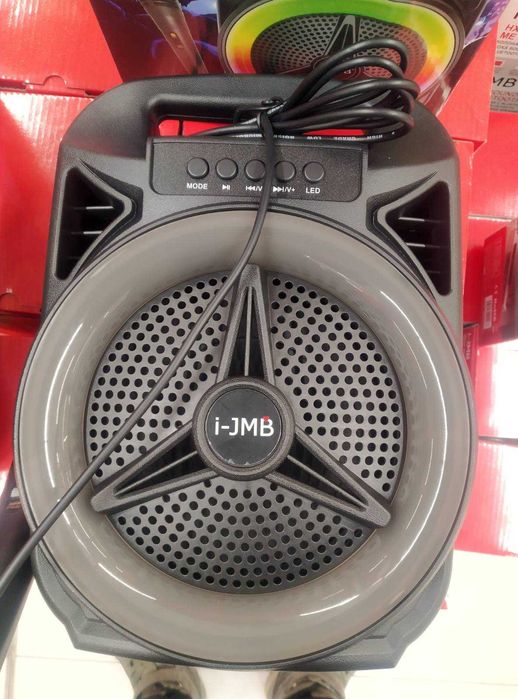 Bluetooth безжична караоке тонколона с микрофон и LED 8W 18.9x14.5x26