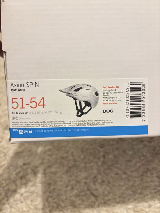 Cască MTB POC Axion SPIN – XS (51–54 cm) –Stare foarte bună cu factura