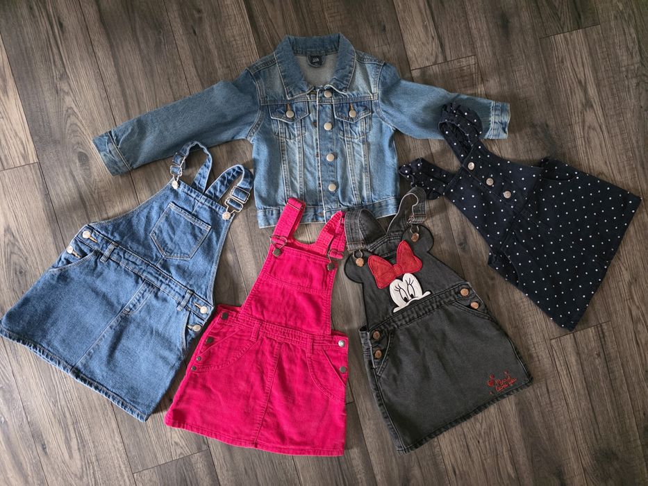 Lot sarafane si geaca blugi 104