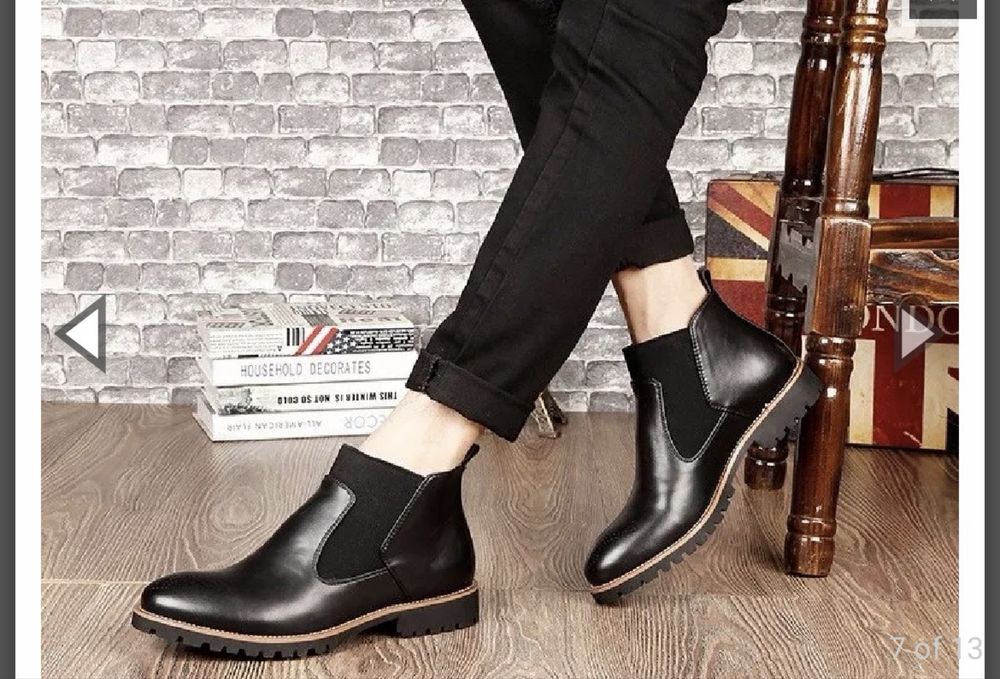 Botine ghete Iarna Elegante Piele Barbati NOI