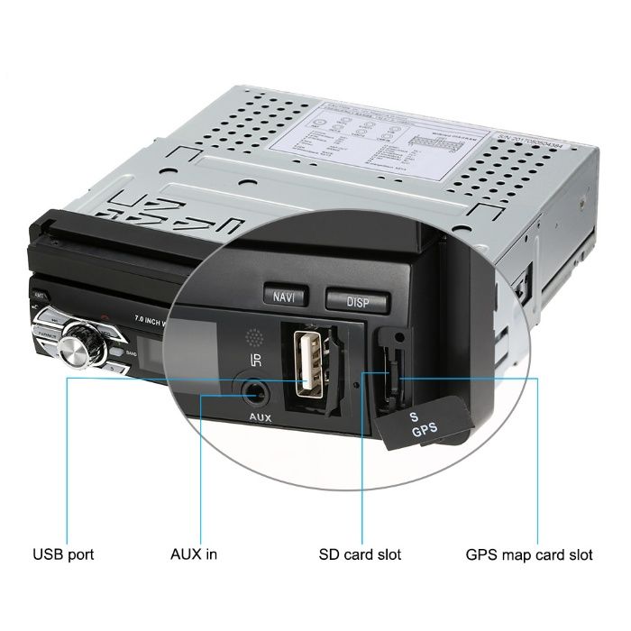 Navigatie dvd autoMp5 player 1 din Gps Harta Full EU, BT, ecran 7 inch