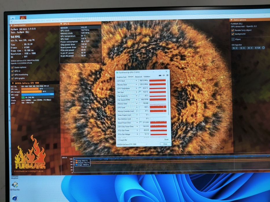 vand placa video gtx 1080 8gb asus strix full box second hand