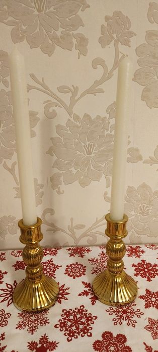 Подсвечники золотые