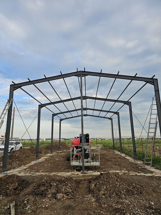 Vand hala metalică scheletul metalic pe 55 euro mp pana în ipe 200