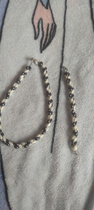 Колие от речни перли и гривна