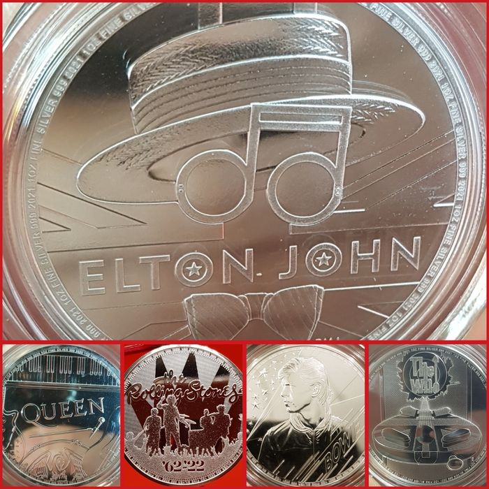 Zodiac Music Legends Bhutan ACDC monede lingou argint 999