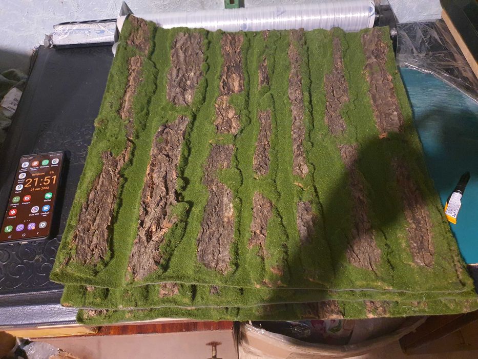 НОВА Декоративна кора на дърво и изкуствен мъх за облицовка