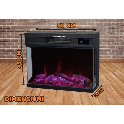 Електрическа дигитална камина с вентилатор Hausberg HB-8221NG