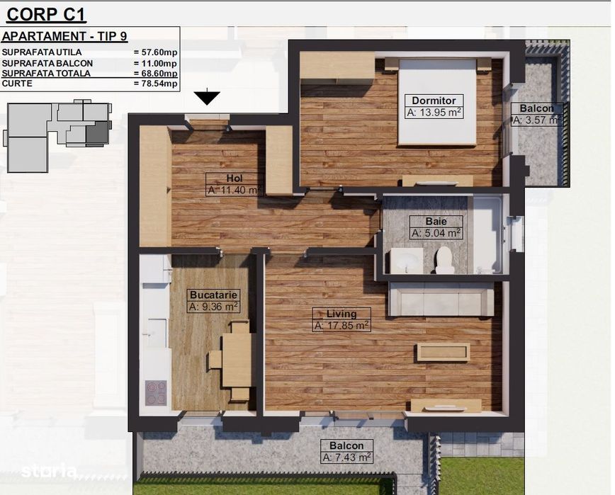 2 Camere | Dobroesti-Fundeni | Comision 0% | Rate dezvoltator