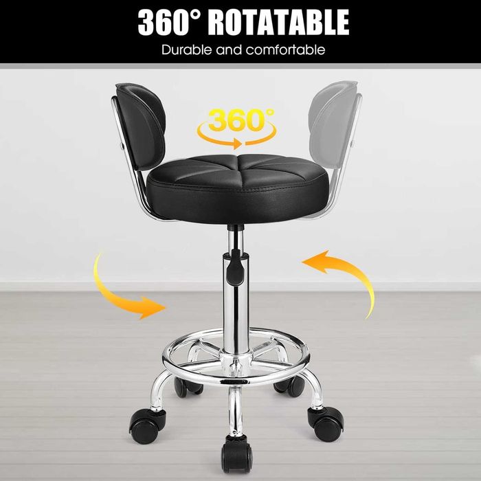 Scaun salon cu spatar, rotativ, reglabil pe inaltime, NOU, factura