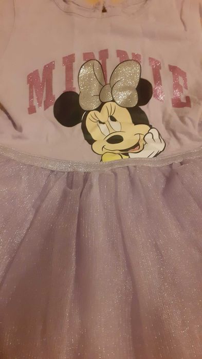Rochita H&M 110 116 Minnie Mouse lila mov cu tulle