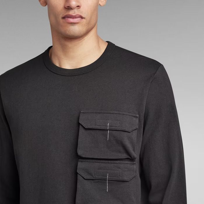 Оригинална карго блуза G-Star Raw Pocket M нова мъжка черна фланела