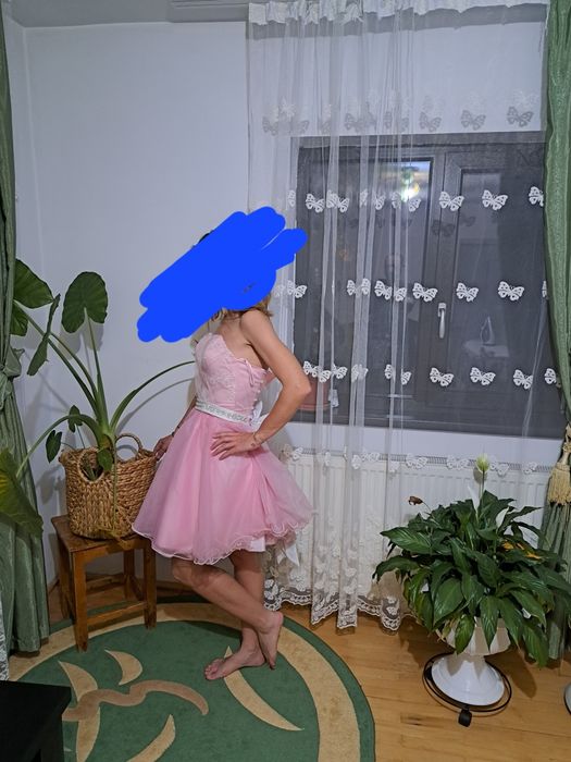 Rochie roz pudră babydoll