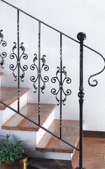 Mana curenta din fier forjat balustrada