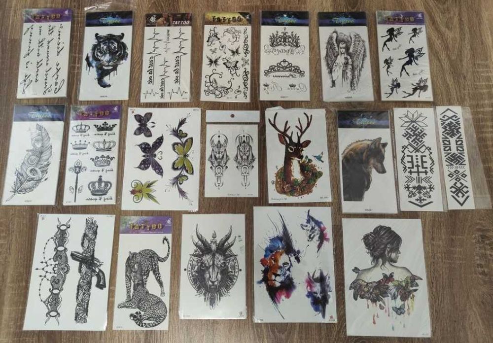 Tatuaje temporare Set 3 Bucăți , aplicare rapida cu apa
